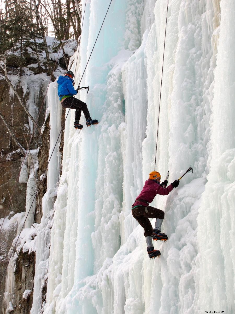 Faça escalada no gelo em Minnesota 