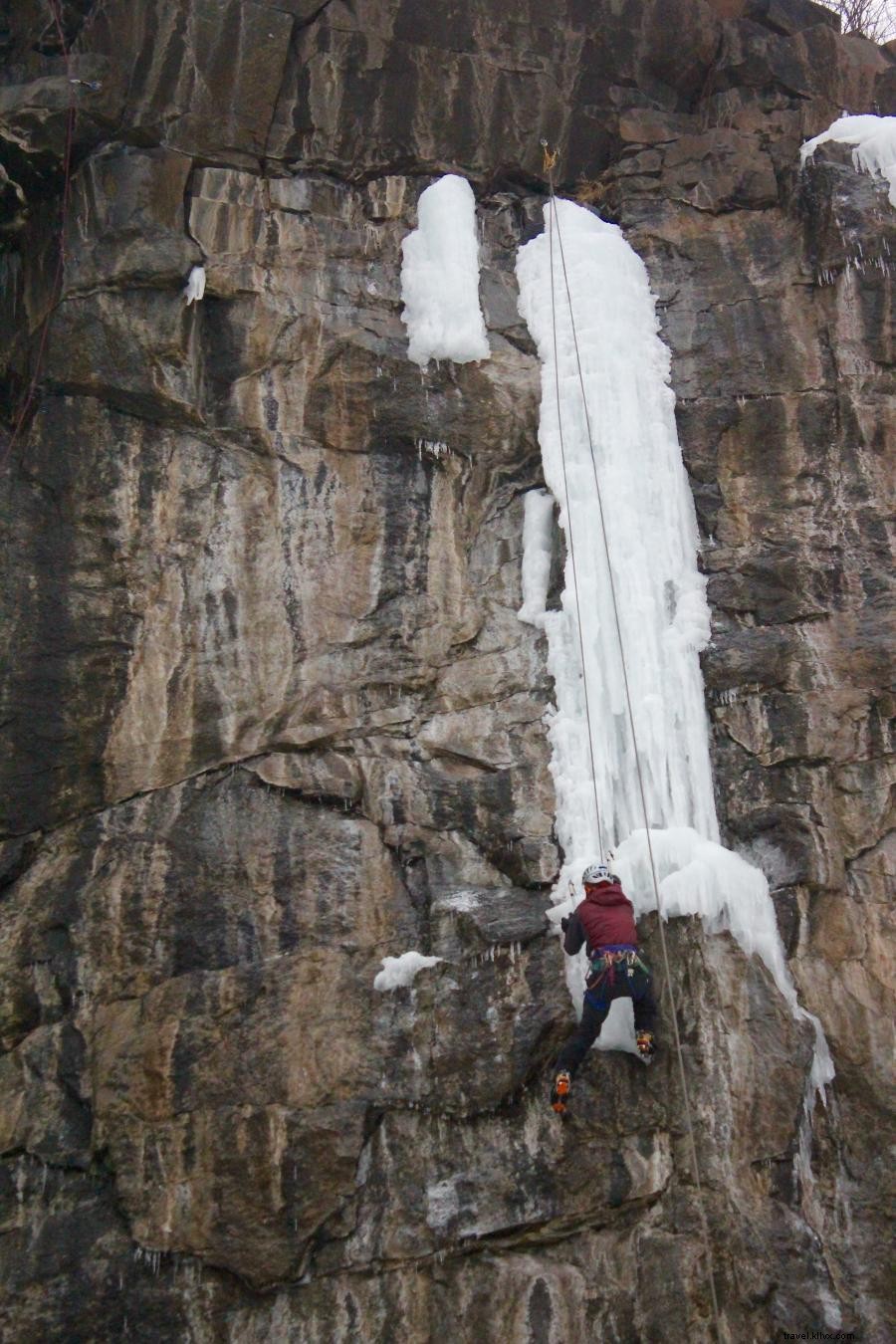 Faites de l escalade sur glace au Minnesota 