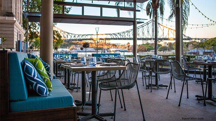 Dónde cenar fuera con vistas en Brisbane 