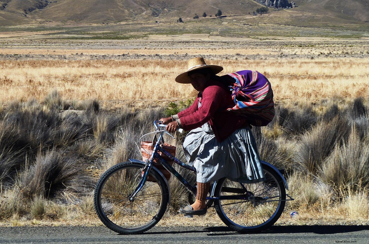 Andando de bicicleta nos Andes 
