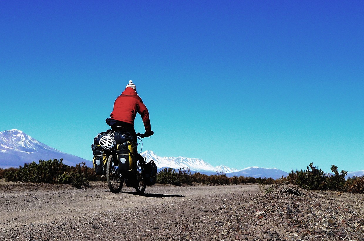 Andando de bicicleta nos Andes 